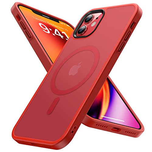 Olialia Stark magnetisch für iPhone 11 Hülle, [kompatibel mit MagSafe] [Militärischer Fallschutz] hautfreundliche Berührung, stoßfest, schützend, schlank, durchscheinend, Harte Rückseite für iPhone von Olialia
