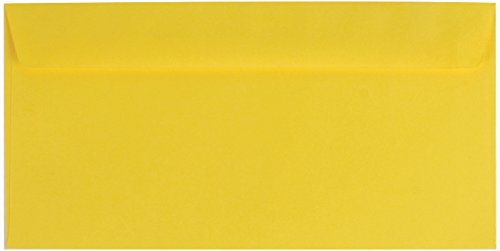 100 farbige Briefumschläge / Din lang / Farbe: gelb von Oligei