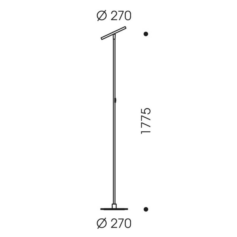 OLIGO Decent Max LED-Stehlampe grau matt von Oligo