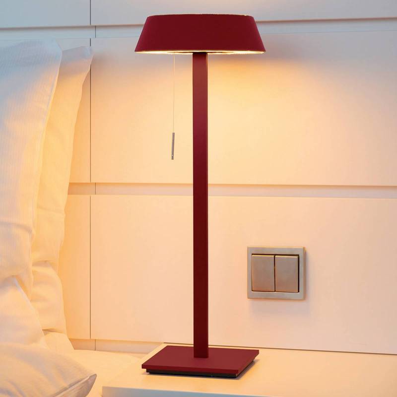 OLIGO Glance LED-Tischlampe rot matt von Oligo