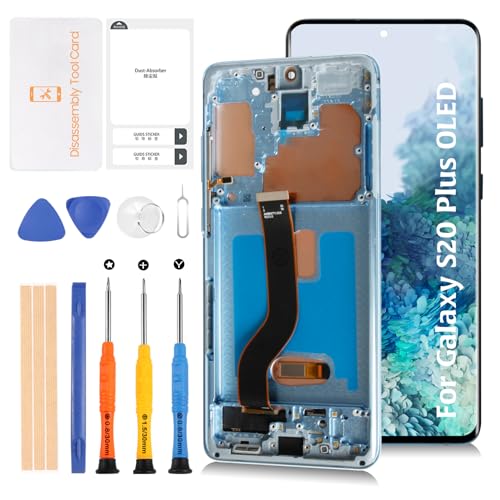 Olivechard S20+ 5G OLED LCD Display + Cloud Blue Frame 16.9 cm Not 17.0 cm for Samsung Galaxy S20 Plus 4G SM-G985/S20+ 5G SM-G986 LCD Screen Replacement Touch Digitizer Assembly Kit Olivechard S20+ 5G OLED LCD Display + Cloud Blue Frame 16.9 cm Not 17.0 cm for Samsung Galaxy S20 Plus 4G SM-G985/S20+ 5G SM-G986 LCD Screen Replacement Touch Digitizer Assembly Kit von Olivechard