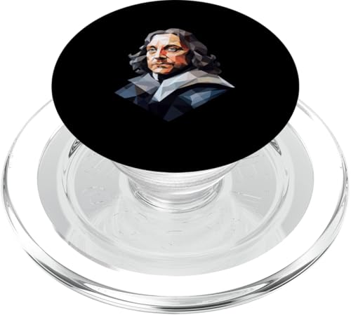 Oliver Cromwell Low Poly Art PopSockets PopGrip für MagSafe von Oliver Cromwell Art Style Designs For Historians