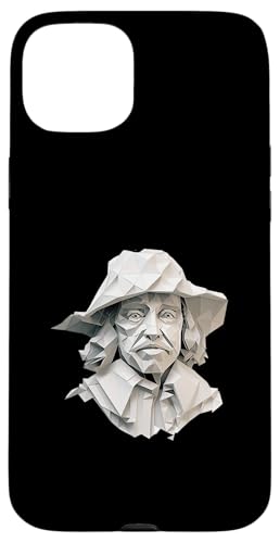 Oliver Cromwell Origami Hülle für iPhone 15 Plus von Oliver Cromwell Art Style Designs For Historians