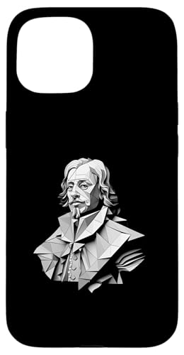 Oliver Cromwell Origami Hülle für iPhone 15 von Oliver Cromwell Art Style Designs For Historians