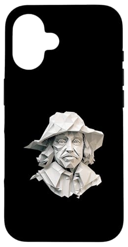 Oliver Cromwell Origami Hülle für iPhone 16 von Oliver Cromwell Art Style Designs For Historians