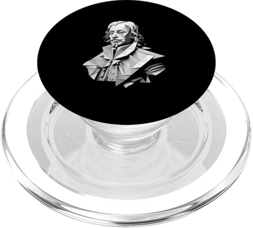 Oliver Cromwell Origami PopSockets PopGrip für MagSafe von Oliver Cromwell Art Style Designs For Historians