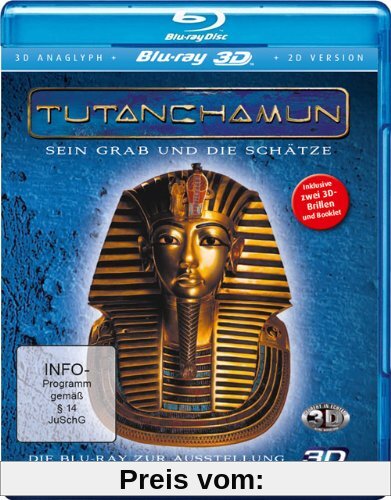 Tutanchamun - Sein Grab und die Schätze 3D (Real 3D + 3D anaglyph inkl. 2 Brillen + 2D-Version [3D Blu-ray] von Oliver Krekel