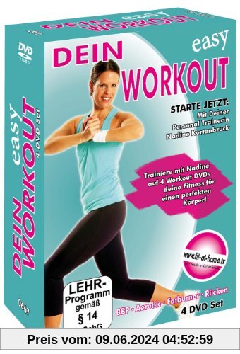 Dein Easy Workout : Rücken - Aerobic - Fatburner - Bauch, Beine, Po - 4 DVD Box von Oliver Potthast