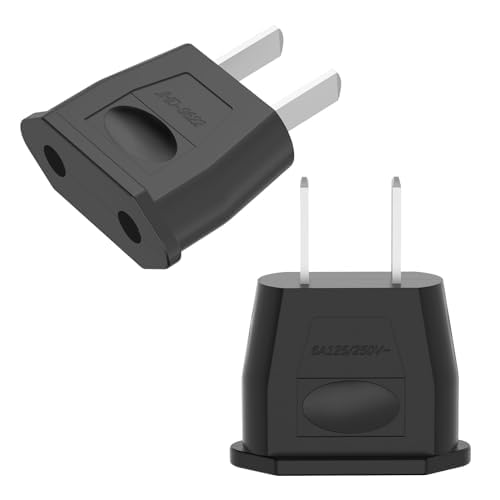 Oliveria 2 Stück Reiseadapter, EU to US Adapter, Adapter USA Deutschland Stecker, Reisestecker EU auf US Deutschland/Europa Stecker Amerika/Kanada/Mexiko Konverter von Oliveria