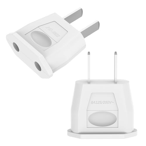 Oliveria 2 Stück Reiseadapter, EU to US Adapter, Adapter USA Deutschland Stecker, Reisestecker EU auf US Deutschland/Europa Stecker Amerika/Kanada/Mexiko Konverter von Oliveria