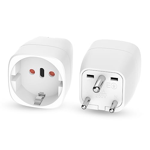 Oliveria 2 Stück Reiseadapter für Indien, Adapter Indien Steckdose, Reiseadapter Indien, Reisestecker Typ D, Adapter für Sri Lanka, Indien, Nepal, Reisestecker Indien Stromadapter Oliveria 2 Stück Reiseadapter für Indien, Adapter Indien Steckdose, Reiseadapter Indien, Reisestecker Typ D, Adapter für Sri Lanka, Indien, Nepal, Reisestecker Indien Stromadapter von Oliveria