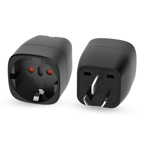 Oliveria 2X Adapter Australien, Deutschland auf Australien Reiseadapter, Type I Australien Reisestecker Steckdosenadapter für Australien China, Argentinien, Neuseeland, Fidschi-schwarz Oliveria 2X Adapter Australien, Deutschland auf Australien Reiseadapter, Type I Australien Reisestecker Steckdosenadapter für Australien China, Argentinien, Neuseeland, Fidschi-schwarz von Oliveria