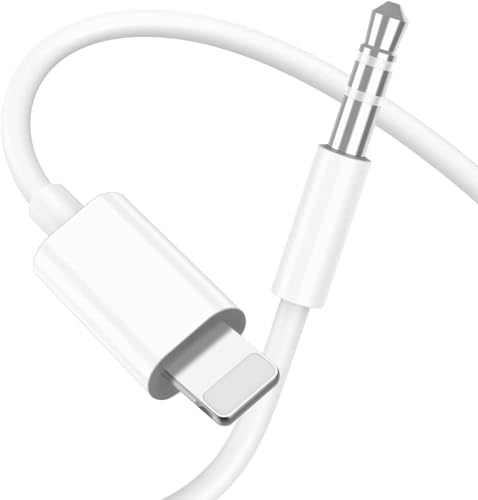 Oliveria Auto AUX Kabel für iPhone, Audiokabel auf 3.5mm Premium Audio für iPhone SE/14/14 Pro/14 Plus/13/13 ProMax/12/11/X/XS/XR/8 Car Audio, Kopfhörer, Lautsprecher-Weiß-1M Oliveria Auto AUX Kabel für iPhone, Audiokabel auf 3.5mm Premium Audio für iPhone SE/14/14 Pro/14 Plus/13/13 ProMax/12/11/X/XS/XR/8 Car Audio, Kopfhörer, Lautsprecher-Weiß-1M von Oliveria