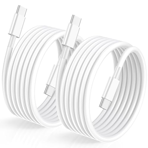 Oliveria USB C Kabel 2 Pack 100W 5A Schnellladekabel USB C auf USB C Kabel 1.8M QC 4.0 USB C Ladekabel Kompatibel mit iPhone 15/Plus/15 Pro/15 Pro Max, Galaxy S23 S22 S21 MacBook Pro/Air, Google usw von Oliveria