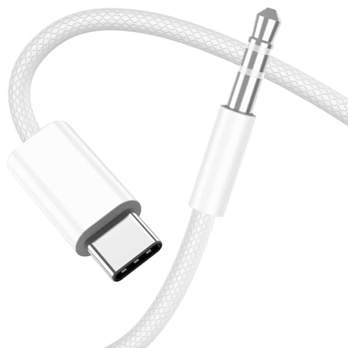 Oliveria USB C Klinke Aux Kabel Auto Handy, USB C auf 3.5mm Jack Klinke Kabel für iPhone 15 Pro Max/15 Plus, Samsung Galaxy S23/S22/S21 Ultra, Huawei P40/Mate40, Xiaomi, Kopfhörer, Home/Car Stereos von Oliveria