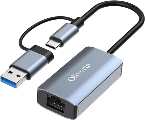 USB C auf Ethernet Adapter, USB 3.0 auf RJ45 Gigabit Ethernet LAN 1000 Mbps Netzwerkadapter, Ethernet auf USB Typ-C 10/100/1000Mbps Netzwerk Adapter für Windows XP/MacBook/Linux/Vista usw USB C auf Ethernet Adapter, USB 3.0 auf RJ45 Gigabit Ethernet LAN 1000 Mbps Netzwerkadapter, Ethernet auf USB Typ-C 10/100/1000Mbps Netzwerk Adapter für Windows XP/MacBook/Linux/Vista usw von Oliveria