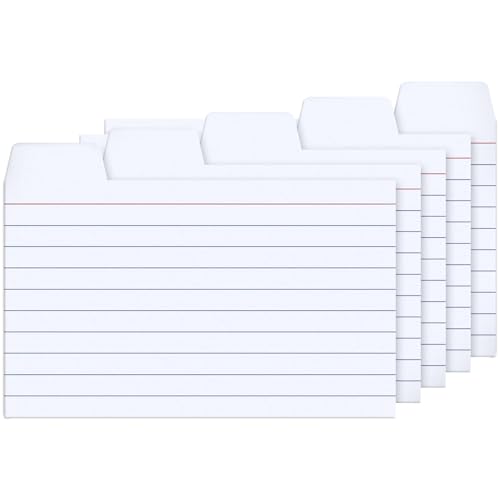 Karteikarten, 7,6 x 12,7 cm, liniert, mit Reitern, 7,6 x 12,7 cm, Weiß, 220 g/m² dickes Papier, 100 Stück Karteikarten, 7,6 x 12,7 cm, liniert, mit Reitern, 7,6 x 12,7 cm, Weiß, 220 g/m² dickes Papier, 100 Stück von Olivo