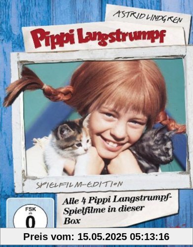 Pippi Langstrumpf - Spielfilm-Box (4 DVDs, Remastered) von Olle Hellbom