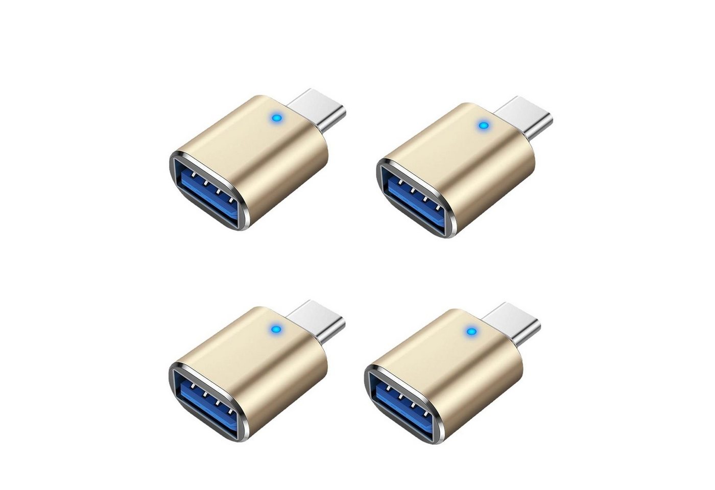 Olotos 4 Stück USB C auf USB A Adapter Datenübertragung Stecker Konverter OTG USB-Adapter, für Handy iPhone Samsung MacBook USB-Typ-C-Geräte Olotos 4 Stück USB C auf USB A Adapter Datenübertragung Stecker Konverter OTG USB-Adapter, für Handy iPhone Samsung MacBook USB-Typ-C-Geräte von Olotos