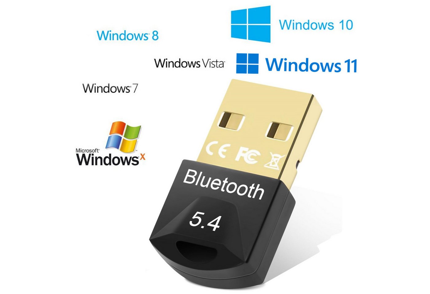 Olotos USB Bluetooth 5.4 Adapter Dongle Stick Plug Play Laptop Maus Tastatur Bluetooth-Adapter Olotos USB Bluetooth 5.4 Adapter Dongle Stick Plug Play Laptop Maus Tastatur Bluetooth-Adapter von Olotos