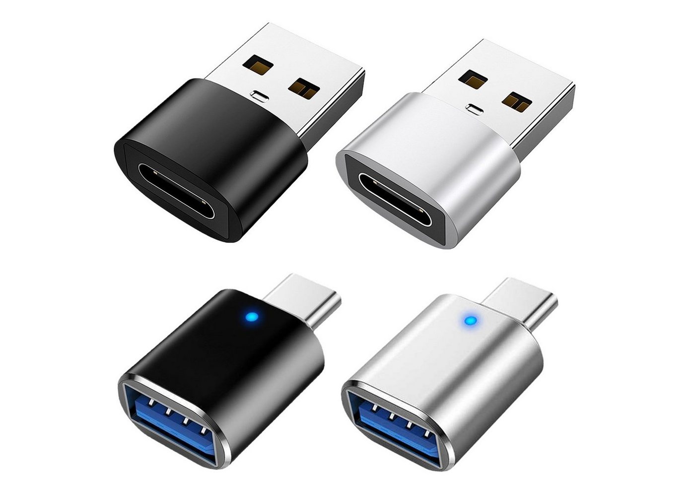 Olotos USB C auf USB A C 3.1 Adapter OTG USB-Stick Konverter schnell Aufladen USB-Adapter, für Handy iPhone Samsung MacBook USB-Typ-C-Geräte Olotos USB C auf USB A C 3.1 Adapter OTG USB-Stick Konverter schnell Aufladen USB-Adapter, für Handy iPhone Samsung MacBook USB-Typ-C-Geräte von Olotos