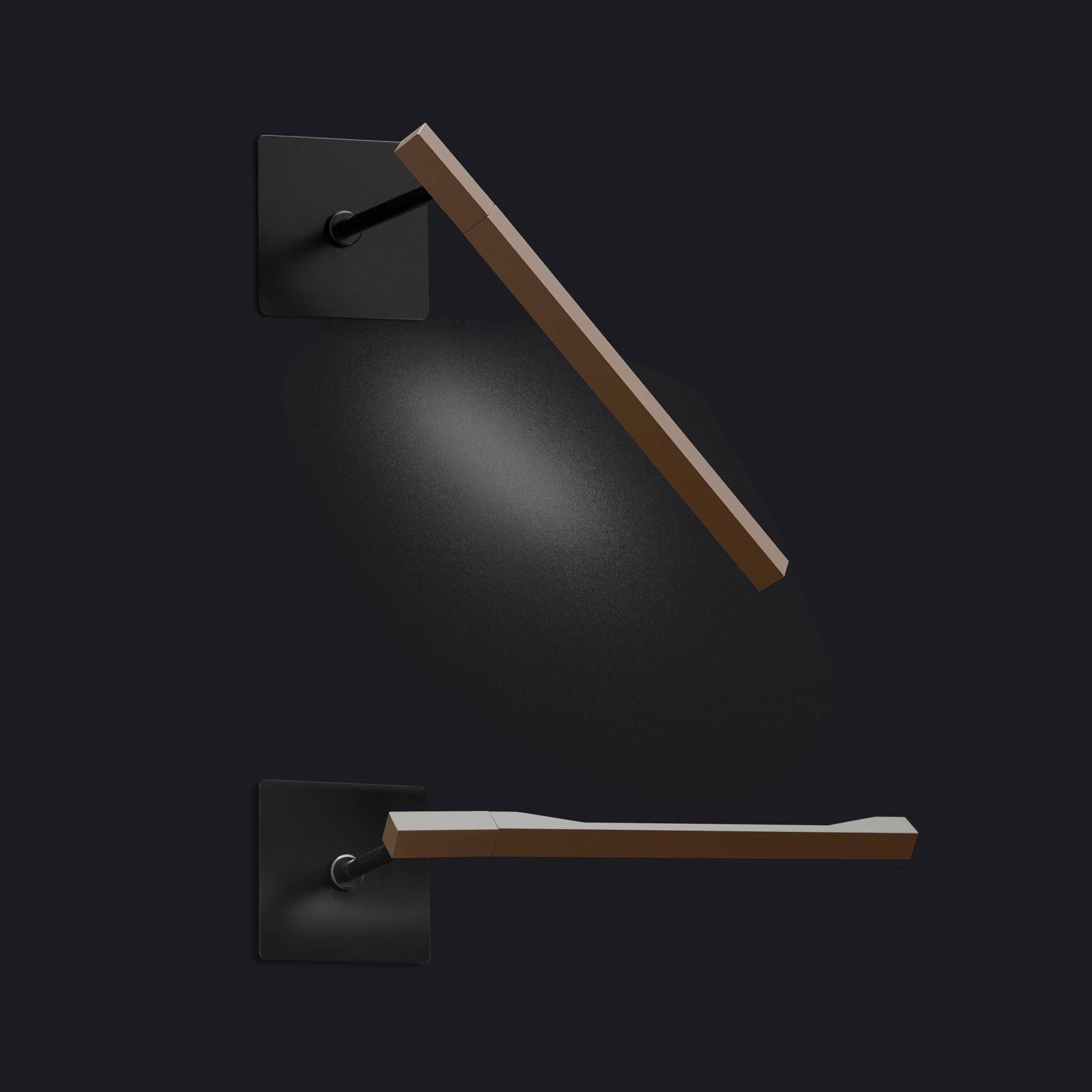 Oluce Ilo 187 LED-Wandleuchte, verstellbar, bronze Oluce Ilo 187 LED-Wandleuchte, verstellbar, bronze von Oluce