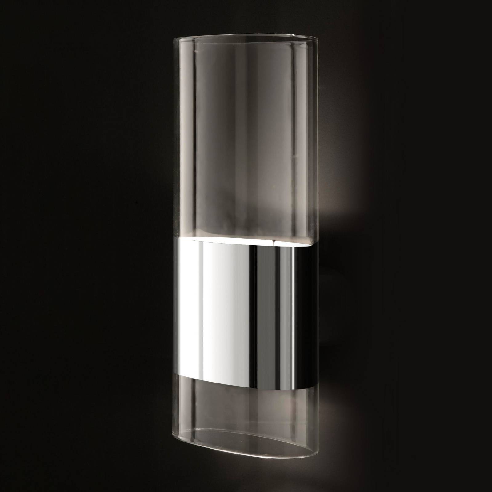 Oluce Line Wandleuchte, transparent, Höhe 30 cm Oluce Line Wandleuchte, transparent, Höhe 30 cm von Oluce