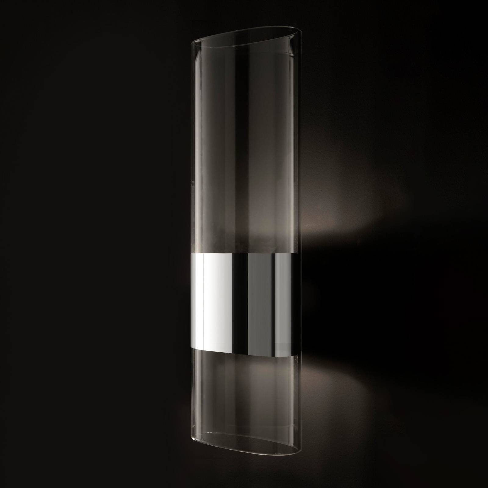 Oluce Line Wandleuchte, transparent, Höhe 43 cm Oluce Line Wandleuchte, transparent, Höhe 43 cm von Oluce