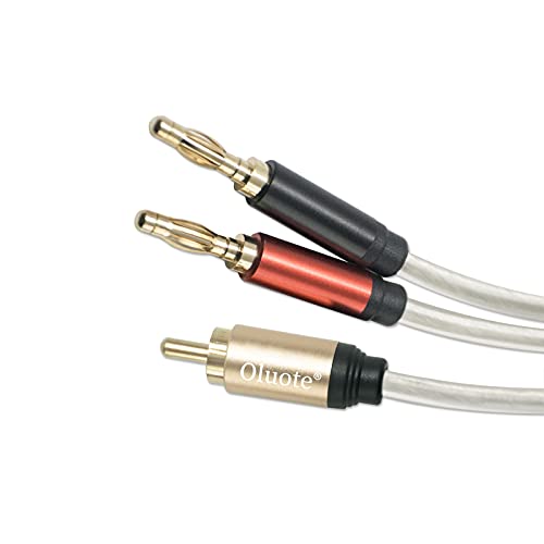 Oluote Lautsprecherkabel, Cinch Buchse auf 2 x Bananenstecker, Audio-Verlängerungskabel Banana-auf-Cinch-Ersatzkabel (1.5M) von Oluote