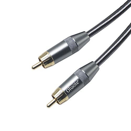 Oluote RCA Audio Subwoofer Cable,Koaxial Digital Audiokabel Stereo Koaxial Audiokabel RCA Stecker auf RCA Stecker für Heimkino, HDTV, Verstärker-Lautsprecher-Soundbar(1.5m) von Oluote