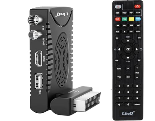 Oluote Terrestr Digital-Decoder DVB-T2 Mini Empfänger mit Infrarot, Tuner für HDTV 1080P, kompatibel mit H.265 mit H.264 von Oluote