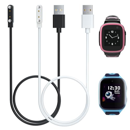 Olycism 2 Stück magnetisches Ladekabel kompatibel mit Xplora XG02,Smartwatch-Magnetladegerät 1 m langes Ladekabel, magnetisches Ladekabel USB magnetische Smartwatches Ladekabel für Xplora XG02 von Olycism