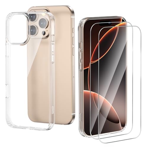 Olycism Hülle für iPhone 16 Pro, Handyhülle Premium-Flexible TPU-Handyhülle, ultradünn, klares Kristall, stoßdämpfend, Kratzfest, rutschfest, verdickt, klar von Olycism
