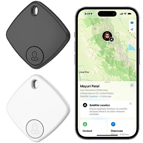 Olycism Schlüsselfinder Smart Tracker Tag 2-Pack Kompatibel mit Apple Find My iOS Wasserdicht Austauschbarer Akku Keyfinder Bluetooth-Tracker für Key Haustier Ohrhörer und Gepäck von Olycism