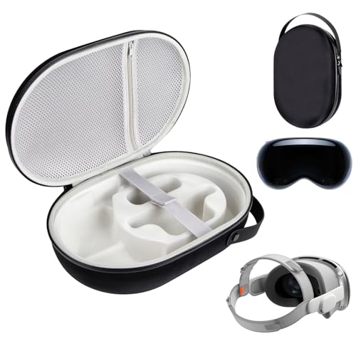 Olycism Tragetasche kompatibel mit Apple Vision Pro Tragbare Reisetasche Eva Tasche für Apple Vision Pro VR Headset wasserdicht stoßfest Vision Pro-Handtasche für Reisen und Aufbewahrung zu Hause von Olycism