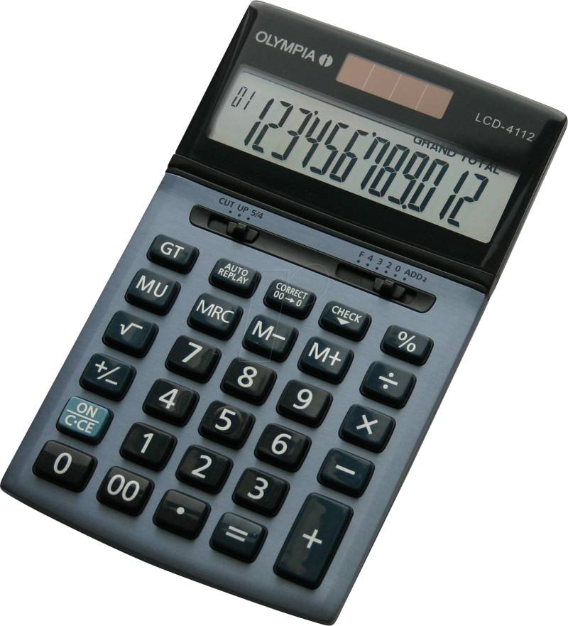 OLYMPIA LCD4112 - Tischrechner, LCD 4112, stahlblau von Olympia
