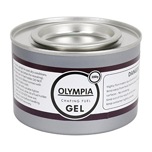 Olympia CE241 Gel Chafing Fuel Scheuerbrennstoff, 2 Stunden, Packung mit 12 Stück, silberfarben von Olympia