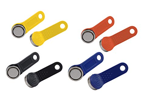 Olympia Dallas Schloss mit 4 Schlüsseln für Registrierkassen, Orange, Gelb, Blau, Schwarz von Olympia