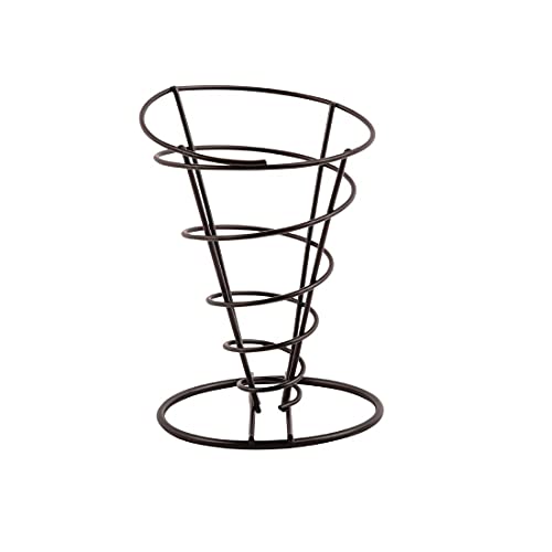 Olympia Pommes-Frites-Kegel, schwarz, Pommes-Frites-Kegelhalter aus Draht, Größe: 175 (H) x 115 (Ø) mm, Linie mit fettdichtem Papier, Porzellan-Kegel separat erhältlich (CL146), CL319 Olympia Pommes-Frites-Kegel, schwarz, Pommes-Frites-Kegelhalter aus Draht, Größe: 175 (H) x 115 (Ø) mm, Linie mit fettdichtem Papier, Porzellan-Kegel separat erhältlich (CL146), CL319 von Olympia