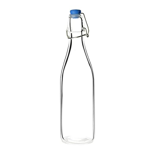 Olympia-Glasflaschen mit Stopfen, 520 ml/ 17,5 oz (6er-Pack), klare, sichere Klappdeckel – für Wasser, Heimbrauen, Kombucha, Bar-Vormischungen – spülmaschinenfest, GG929 von Olympia