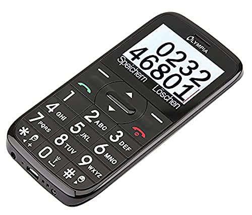 Olympia Happy II Komfor Seniorenhandy Mobiltelefon mit Großtasten und Farbdisplay Notruftaste von Olympia