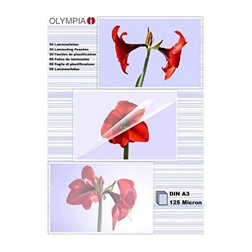 Olympia Laminierfolien DIN A3, 125 Mikron, glänzend, 50 Stück, 9175 Olympia Laminierfolien DIN A3, 125 Mikron, glänzend, 50 Stück, 9175 von Olympia