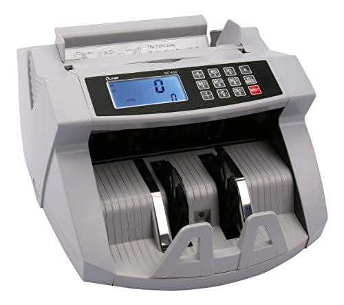 Olympia NC 450 Geldzähler Stückzähler (für Scheine, Echtheitsprüfung, Additionsfunktion, LCD-Display, Geldzähl-Maschine für Euro, Dollar, Pfund etc., Profi Geldscheinzähler mit Update-Funktion) von Olympia