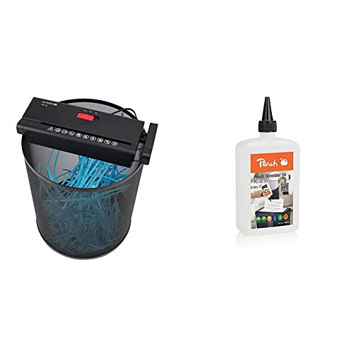 Olympia PS 16 Aktenvernichter Aufsatz mit Streifenschnitt, schwarz & Peach Aktenvernichter-Öl PS100-05 |Inhalt 355 ml | die Pflege für Ihren Aktenvernichter | für alle Aktenvernichter geeignet von Olympia