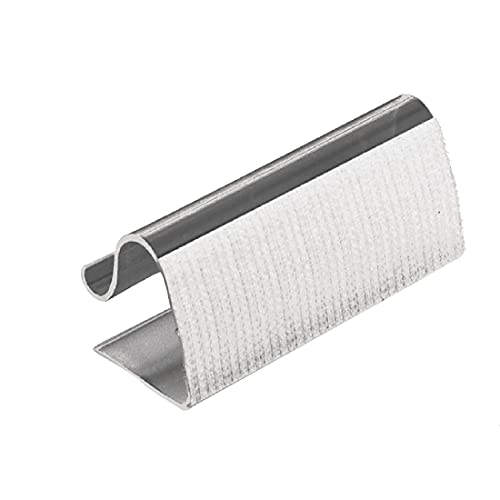 Unbekannt dk890 Klettverschluss Tisch Sockelleisten Clips (10 Stück), 5–20 mm, silber von Olympia