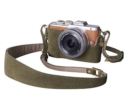 Olympus Kamera-Outfit (Hülle und Wildleder Schulterriemen) 'Olive En Vogue' von Olympus