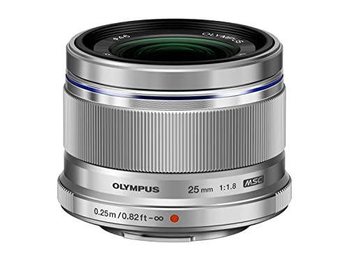Olympus M.Zuiko Digital 25mm F1.8 Objektiv, lichtstarke Festbrennweite, geeignet für alle MFT-Kameras (Olympus OM-D & PEN Modelle, Panasonic G-Serie), silber von Olympus