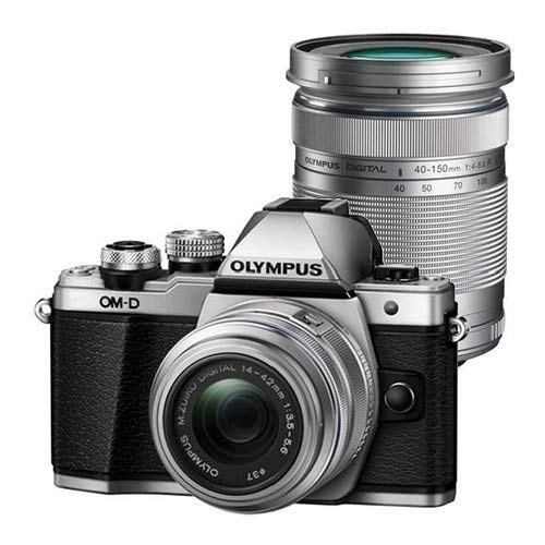 Olympus OM-D E-M10 Mark III + 14-42 mm EZ + 40-150 mm R MILC 16,1 MP 4/3 Zoll Live MOS Digitalkameras (16,1 MP, 4/3 Zoll, Live MOS, 4K Ultra HD, Touchscreen, Schwarz, Silber) von Olympus