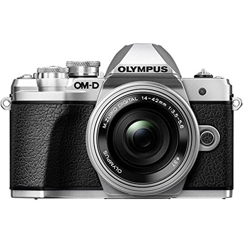 Olympus OM-D E-M10 Mark III Kit, Micro Four Thirds Systemkamera (16 Megapixel, Bildstabilisator, elektr. Sucher, 4K-Video) + M.Zuiko 14-42mm EZ Zoomobjektiv + M.Zuiko 40-150mm Telezoom, silber/schwarz von Olympus