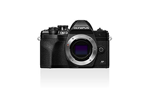 Olympus OM-D E-M10 Mark IV Micro-Four-Thirds-Systemkamera, 20 MP Sensor, 5-Achsen-Bildstabilisation, Selbstporträt-LCD-Bildschirm, elektronischer Sucher, 4K-Video, leistungsstarker AF, Wi-Fi, schwarz von Olympus